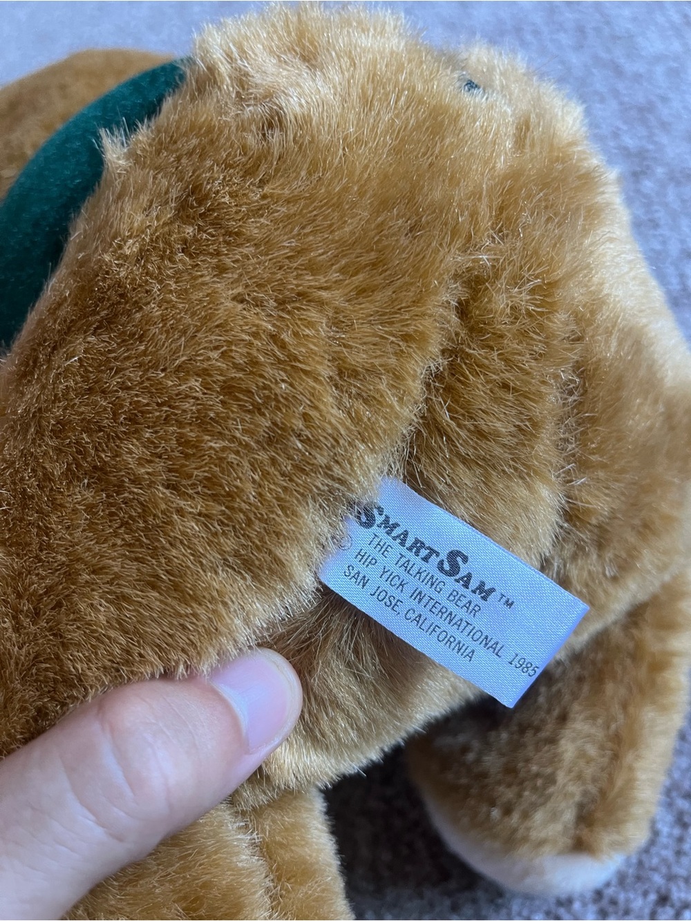 VTG ‘85 Smart Sam The Talking Bear Plush Toy - Picture 6 of 6